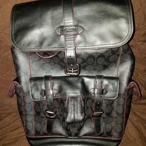 MENS COACH LEATHER BACKPACK